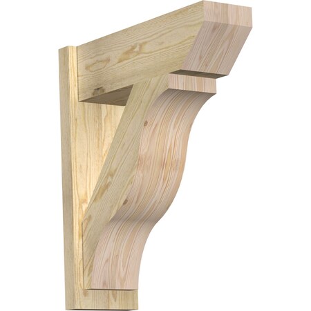 Ekena Millwork Funston Slat Rough Sawn Outlooker, Douglas Fir, 8"W x 24"D x 28"H OUT08X24X28FST06RDF